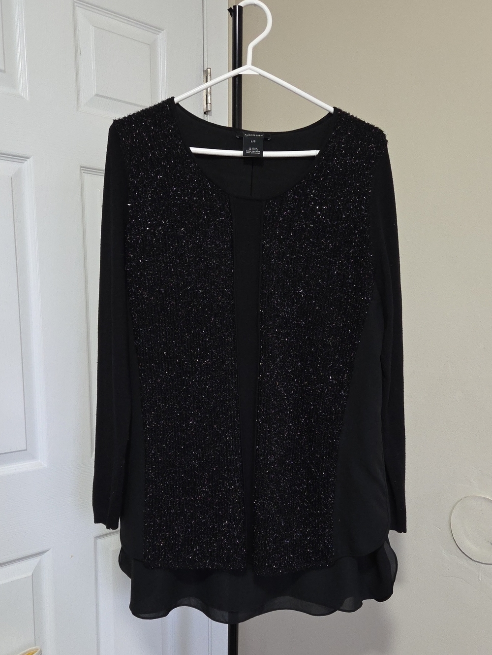 Alison Sheri Sparkle Front Sweater